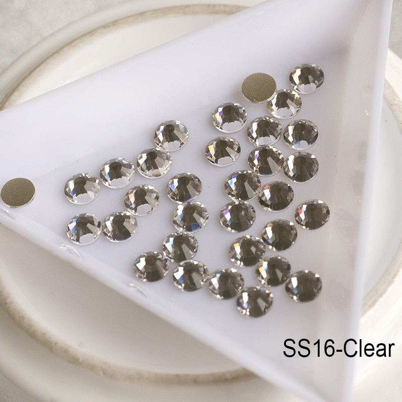 2020 New 1 Pack Flatback 3D Glass Swarovsky DIY Nails Rhinestones Art Decoration Shiny Crystal Stones Gems Manicure
