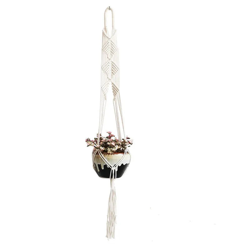 Handmade macrame plant hanger plant  holder pot hanger pot tray for wall decoration balcony flower pot  hanger