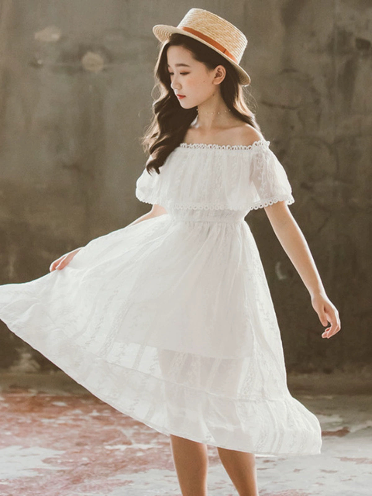 Children's off-Shoulder Dress