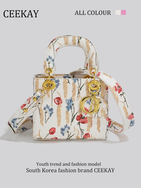 Ceekay Flower Diana Bag Advanced Texture Embroidery