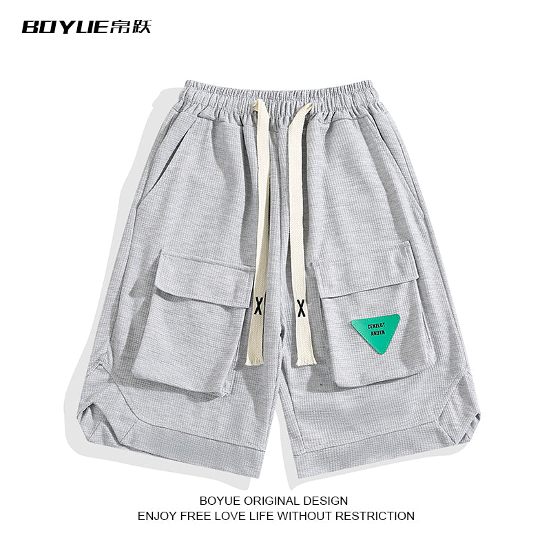 Trendy Boyue Casual Waffle Chic Cargo Shorts