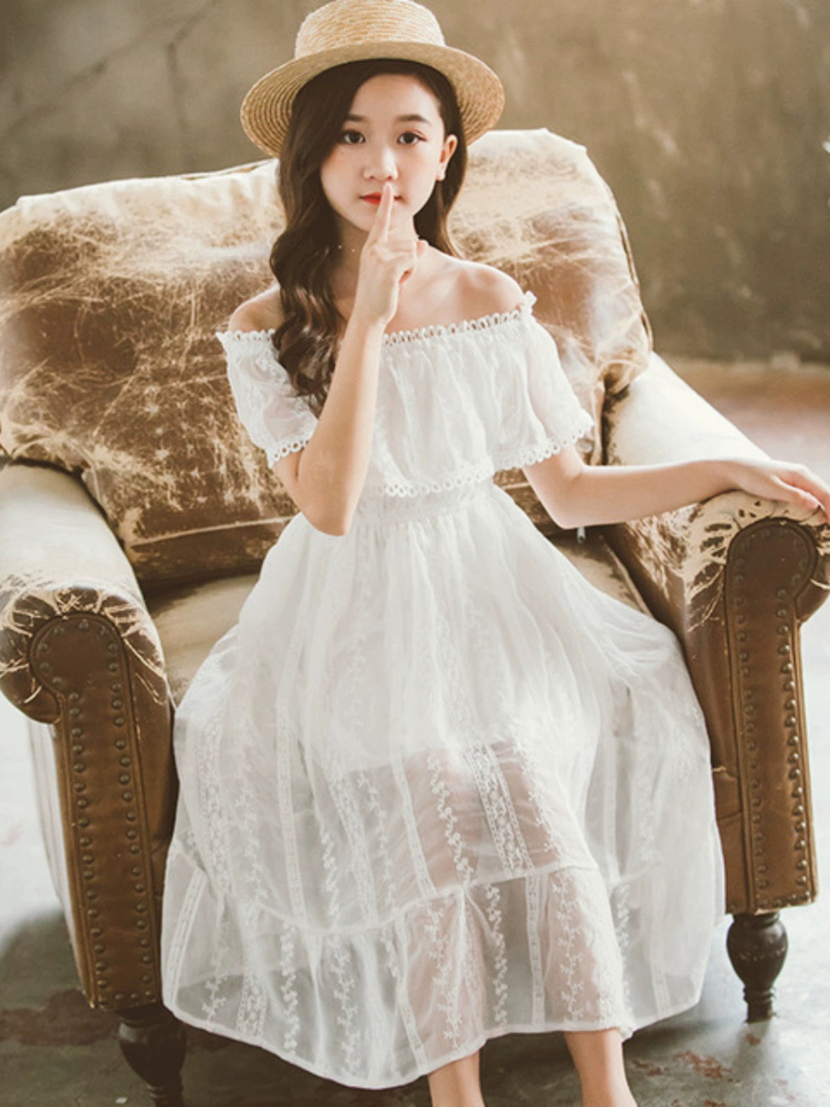 Children's off-Shoulder Dress
