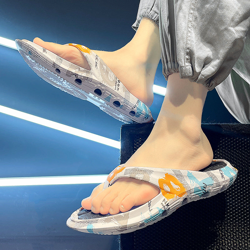 Flip Toe Poop Feeling Large Size Beach Thick Sole Flip-Flops