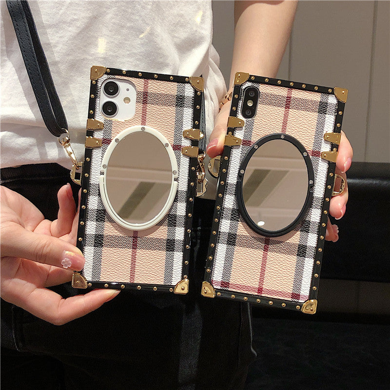 Apple Mirror XS Max Leather iPhone Phone Case