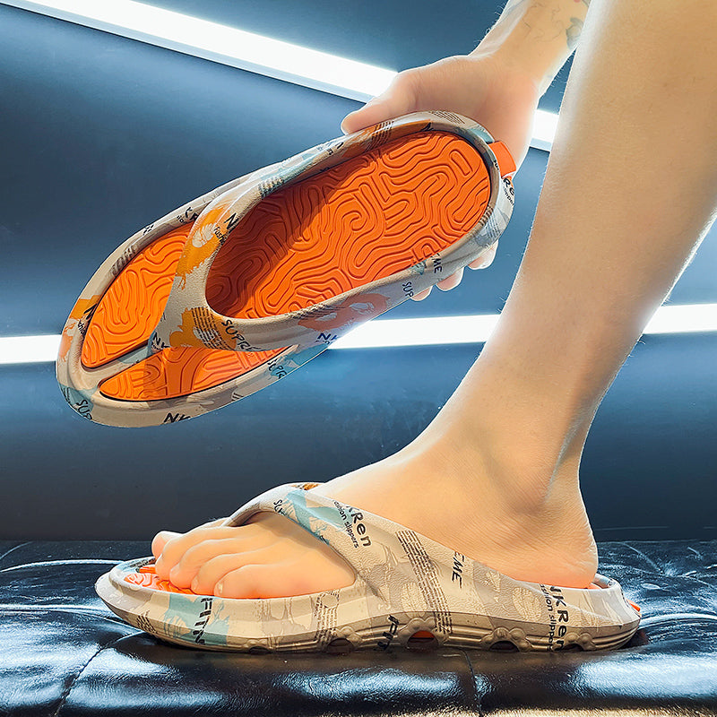 Flip Toe Poop Feeling Large Size Beach Thick Sole Flip-Flops