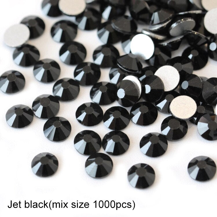 2020 New 1 Pack Flatback 3D Glass Swarovsky DIY Nails Rhinestones Art Decoration Shiny Crystal Stones Gems Manicure