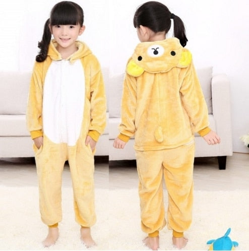 Unicorn Pajamas Onesie Kids Kigurumi Pyjama Panda Licorne Stitch Pijama Boy Girl Flannel Pajama Christmas Party Cosplay Clothes