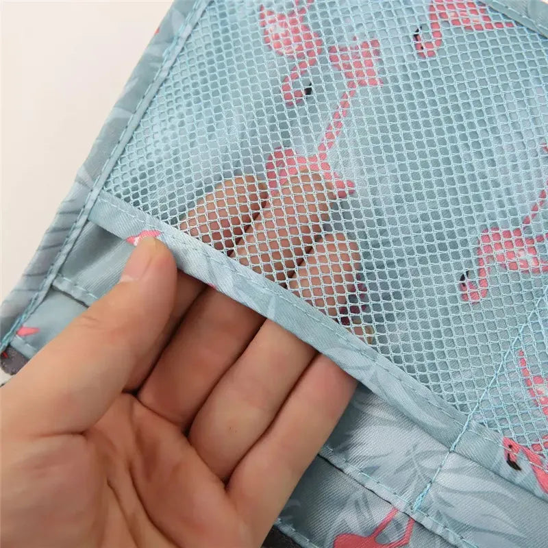 2023 Double Zipper Cosmetic Storage Bag Nylon Travel Organizer Handbag Multifunction Tote Makeup Bag Women Make Up Beauty Pouch