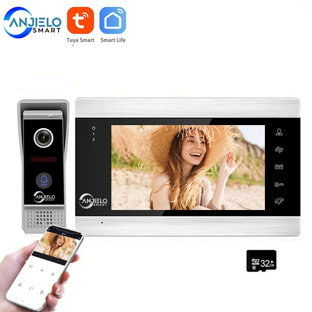Tuya Video Intercom For Home Doorbell Wifi Video Door Entry Tuya App Remote Control Unlock Smart Home Video Door Phone Intercom