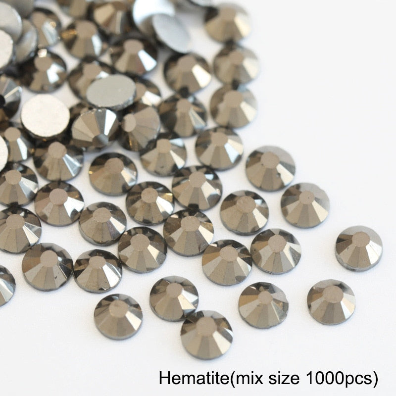 2020 New 1 Pack Flatback 3D Glass Swarovsky DIY Nails Rhinestones Art Decoration Shiny Crystal Stones Gems Manicure