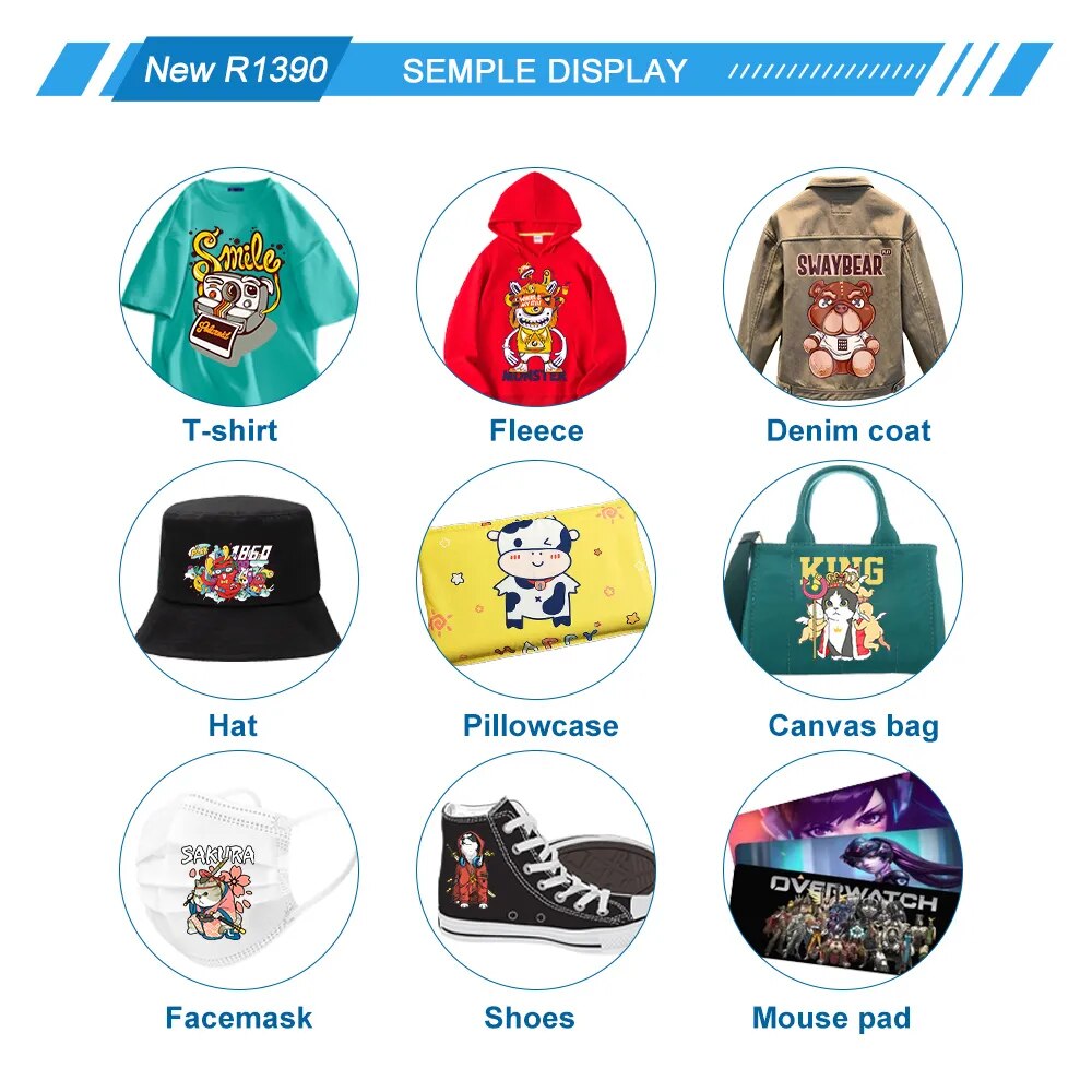 Colorsun DTF Printer A3/A4 L805 R1390 DTF Printing Machine Direct to Film Printer for T-shirt Hoodies Jeans shoes dtf printer a3