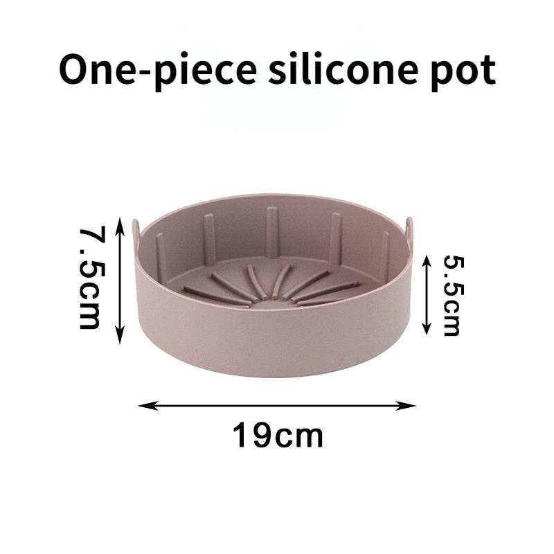 Air Fryer Silicone Nonstick Pans Airfryer Accessories Reusable Baking Dishes Baking Basket Baking Tool Tray Silicone Pad Pan