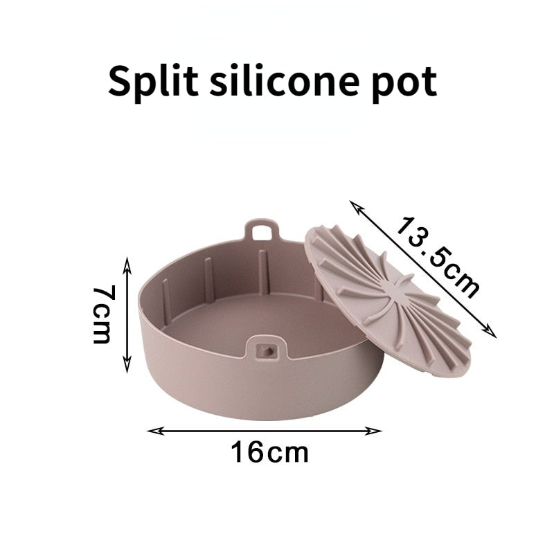 Air Fryer Silicone Nonstick Pans Airfryer Accessories Reusable Baking Dishes Baking Basket Baking Tool Tray Silicone Pad Pan