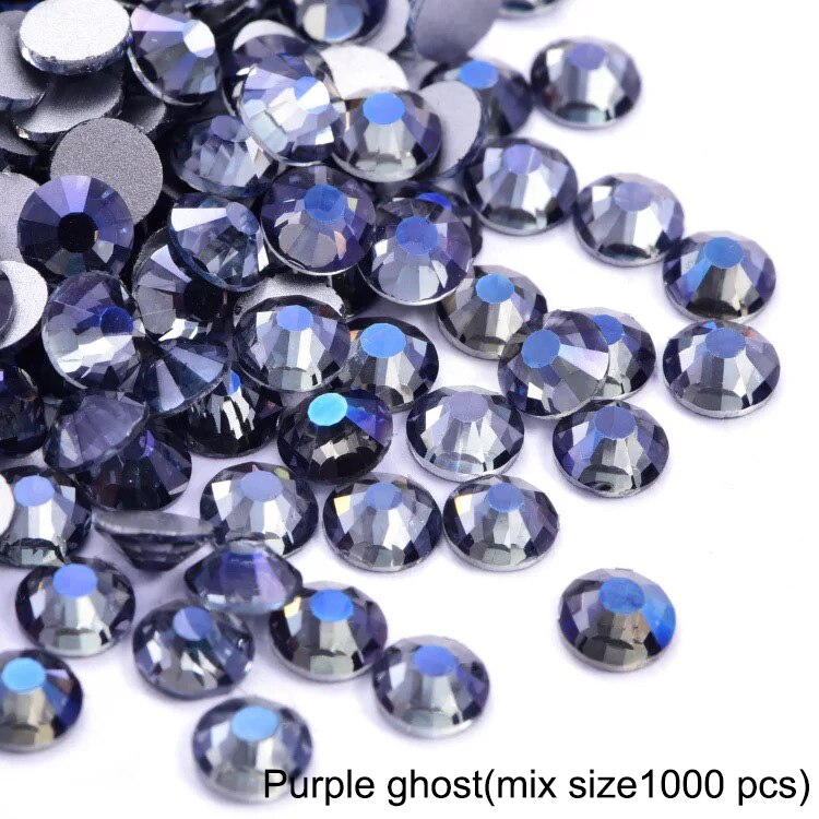 2020 New 1 Pack Flatback 3D Glass Swarovsky DIY Nails Rhinestones Art Decoration Shiny Crystal Stones Gems Manicure