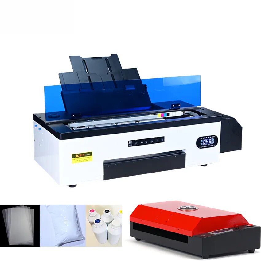 A3 R1390 DTF printer with oven A3 DTF transfer film T-shirt printing machine White Ink Stirring A3 Flatbed Printer