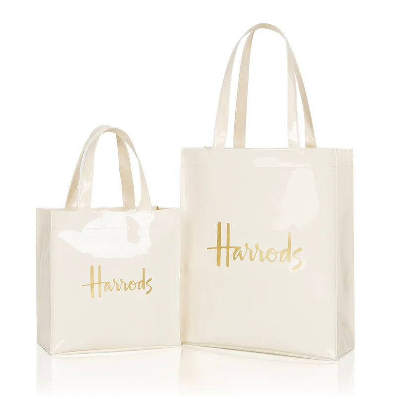London Style PVC Reusable Shopping Purses Large Eco Friendly Flower Women's Tote Shopper Bag Summer Waterproof Beach Handbag