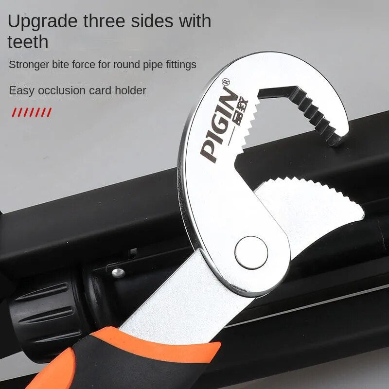 Universal Wrench Tool Set Multi-Functional Universal Open Adjustable Wrench Nipper for Pipe
