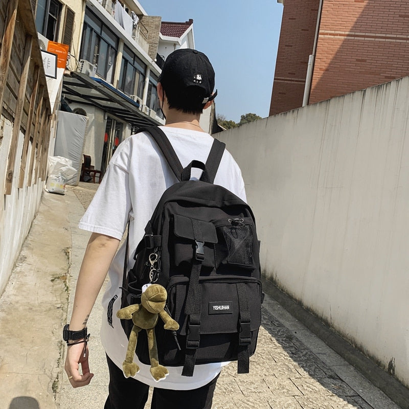 2023 Women School Backpack Black Nylon Bagpack  Female Anti Theft Rucksack Casual Lady Travel Backpacks Korean Back Pack Mochila