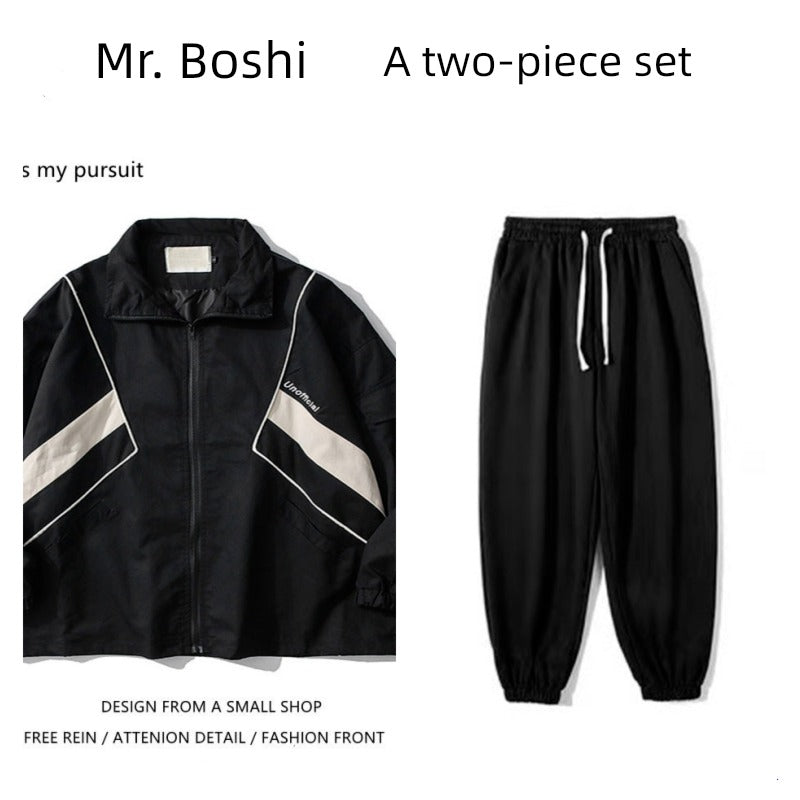 Fashion Brand Autumn Loose Overalls Stand Collar Jacket