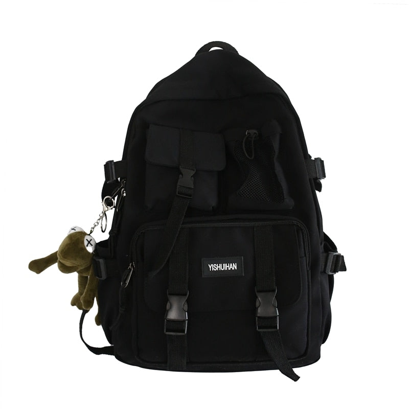 2023 Women School Backpack Black Nylon Bagpack  Female Anti Theft Rucksack Casual Lady Travel Backpacks Korean Back Pack Mochila