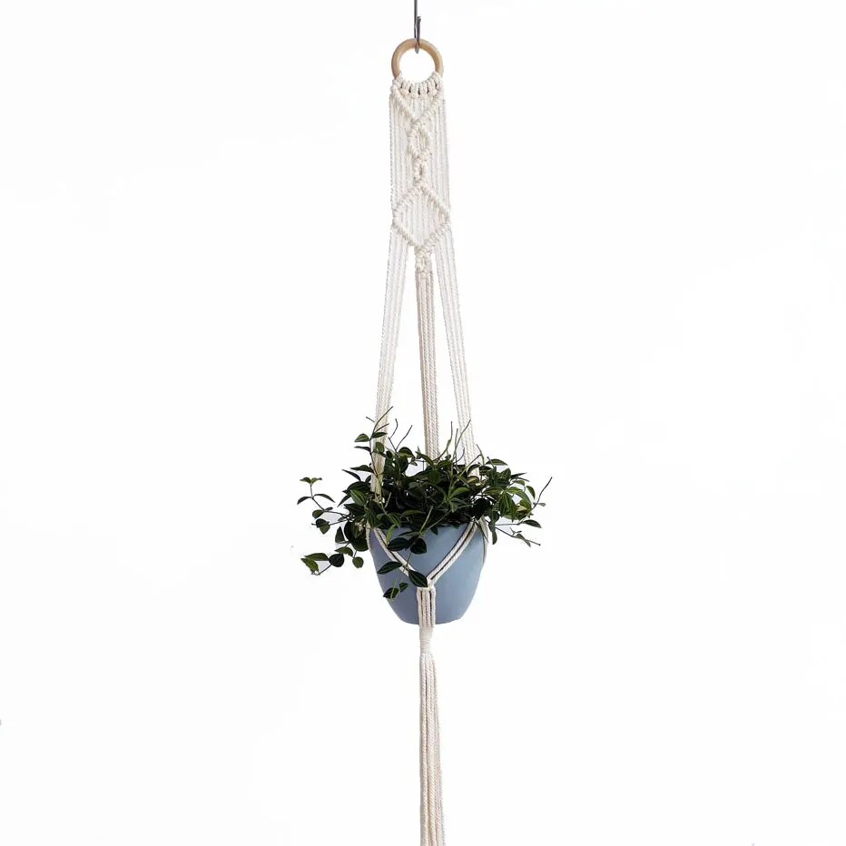 Handmade macrame plant hanger plant  holder pot hanger pot tray for wall decoration balcony flower pot  hanger