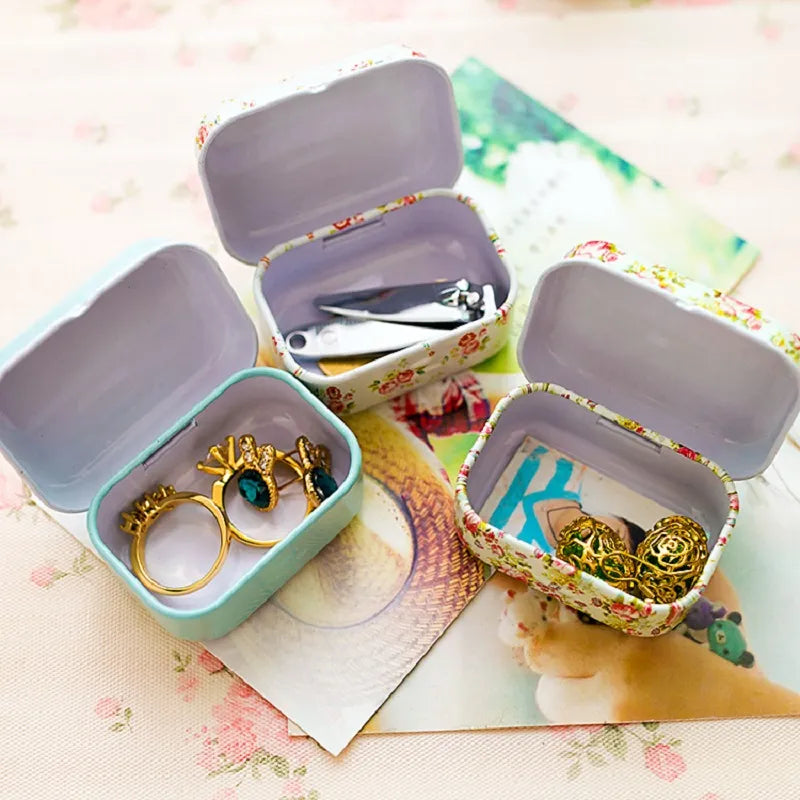 Colorful mini tin box sealed jar packing boxes jewelry, candy box small storage boxes cans coin earrings, headphones gift box