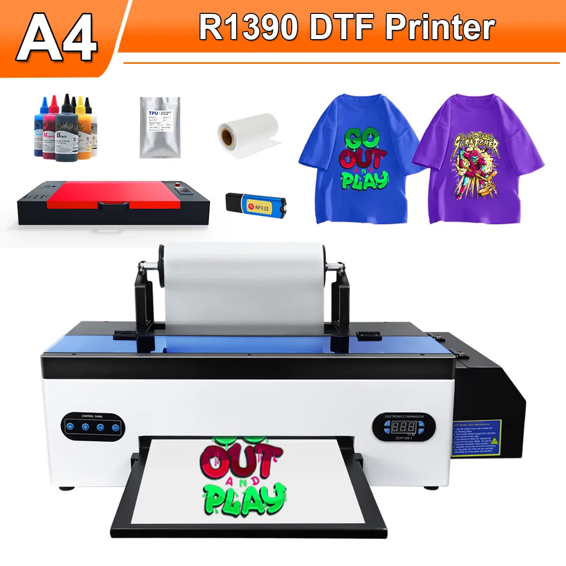 A3 DTF T-Shirt Printer Machine A3 R1390 Directly To Film Impresora A3 DTF Printer for T shirt Clothes Printing Machine DTF A3