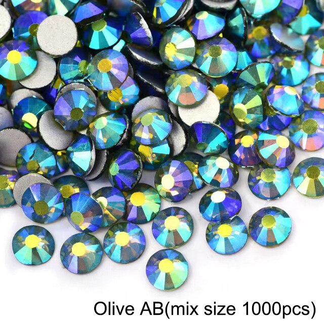 2020 New 1 Pack Flatback 3D Glass Swarovsky DIY Nails Rhinestones Art Decoration Shiny Crystal Stones Gems Manicure