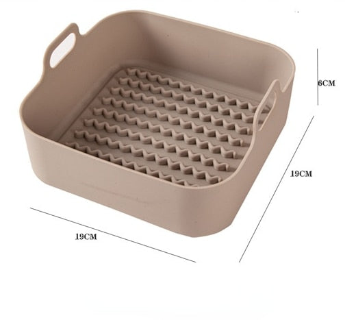 Silicone Pot for Airfryer Reusable Air Fryer Accessories Baking Basket Pizza Plate Grill Pot Kitchen Cake Cooking Baking Tools