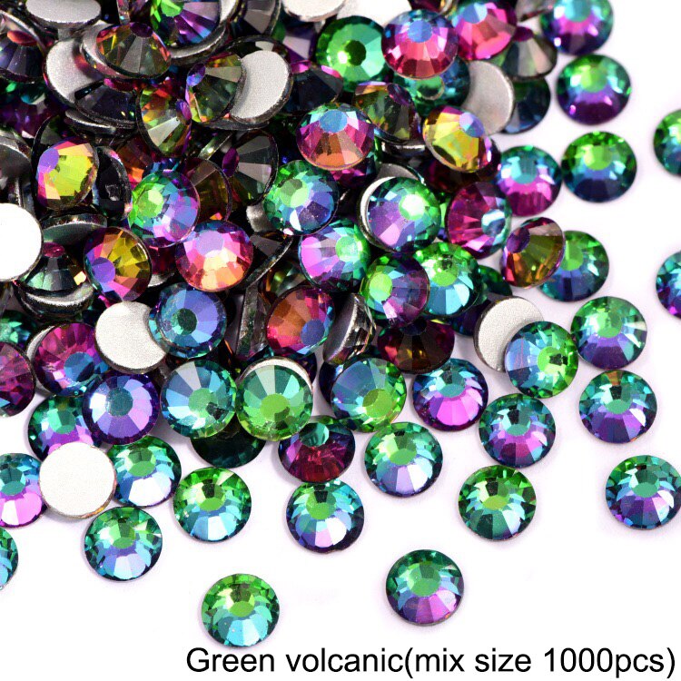 2020 New 1 Pack Flatback 3D Glass Swarovsky DIY Nails Rhinestones Art Decoration Shiny Crystal Stones Gems Manicure