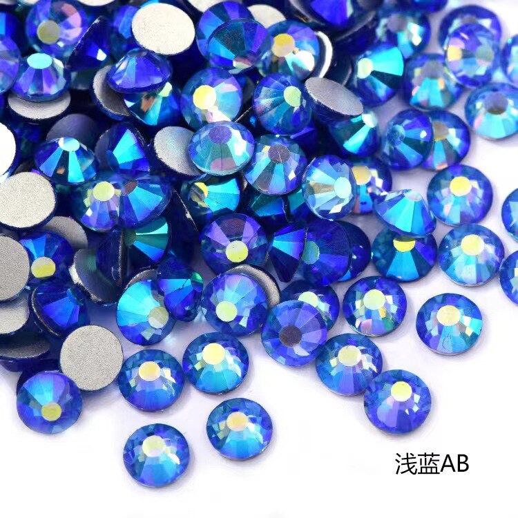 2020 New 1 Pack Flatback 3D Glass Swarovsky DIY Nails Rhinestones Art Decoration Shiny Crystal Stones Gems Manicure
