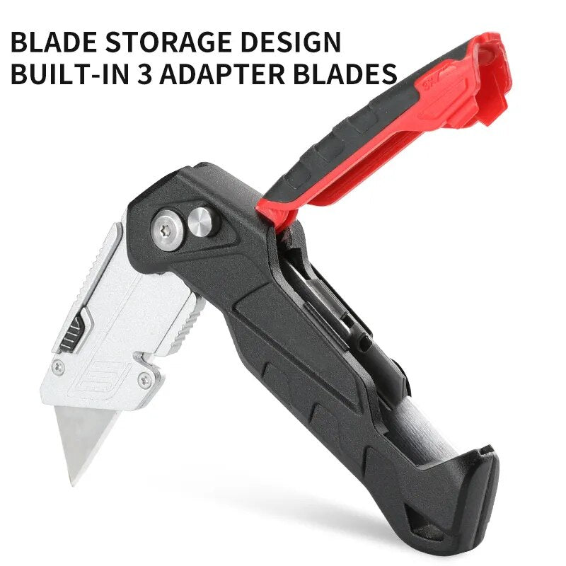 Multifunctional Cutting Knife Heavy-Duty Grade Blade Holder Industrial Utility Folding Electrician Telescopic Knife