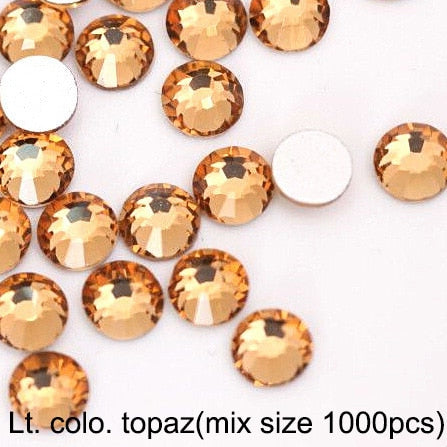 2020 New 1 Pack Flatback 3D Glass Swarovsky DIY Nails Rhinestones Art Decoration Shiny Crystal Stones Gems Manicure