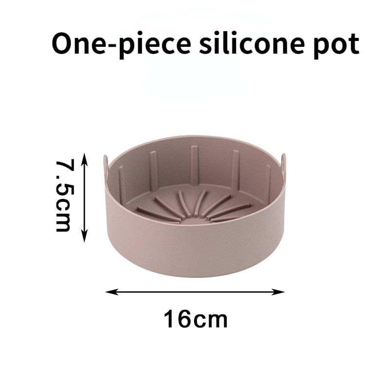 Air Fryer Silicone Nonstick Pans Airfryer Accessories Reusable Baking Dishes Baking Basket Baking Tool Tray Silicone Pad Pan