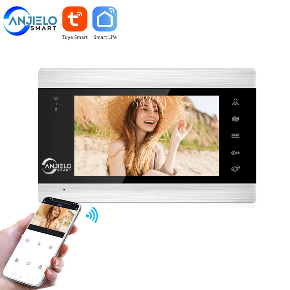 Tuya Video Intercom For Home Doorbell Wifi Video Door Entry Tuya App Remote Control Unlock Smart Home Video Door Phone Intercom