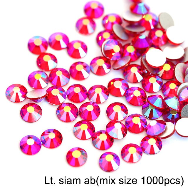2020 New 1 Pack Flatback 3D Glass Swarovsky DIY Nails Rhinestones Art Decoration Shiny Crystal Stones Gems Manicure