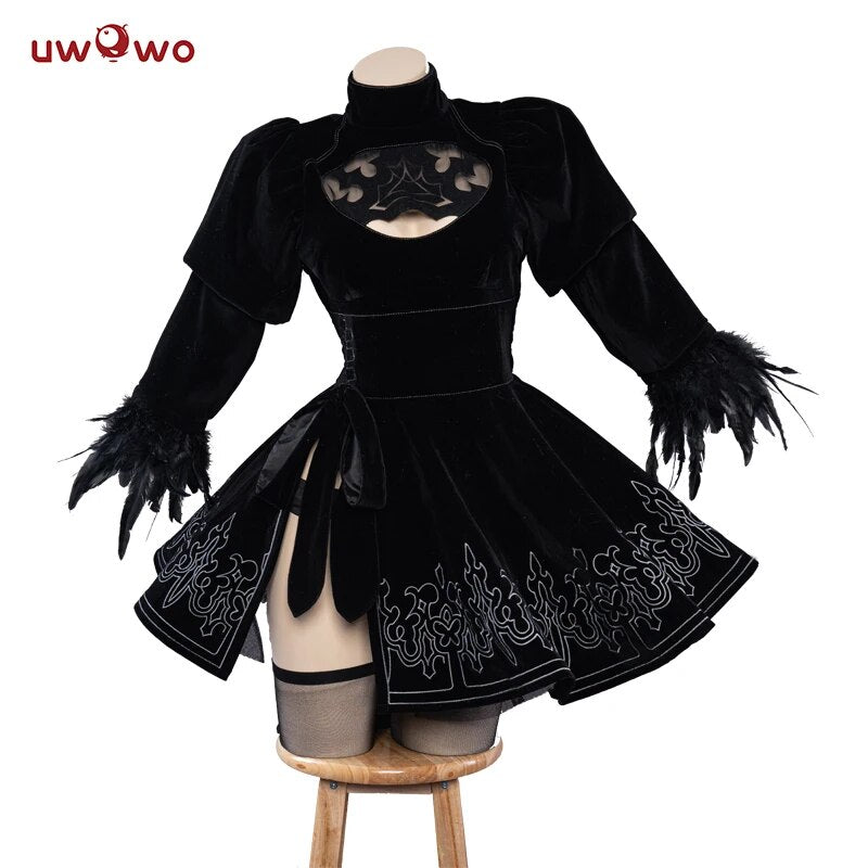 In Stock UWOWO Nier:Automata Yorha 2B Cosplay Game Costume Luxurious No.2 Type B Base 2B New Custom-Made Halloween Costumes