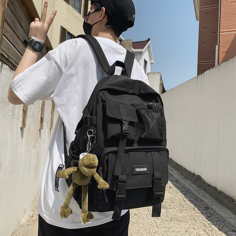 2023 Women School Backpack Black Nylon Bagpack  Female Anti Theft Rucksack Casual Lady Travel Backpacks Korean Back Pack Mochila