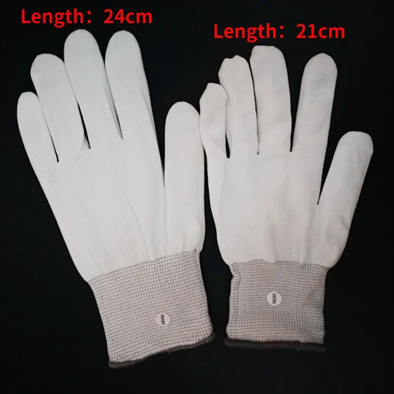 LED Gloves Neon  Glowing Halloween Party Light Props Luminous Flashing Skull Gloves Stage Costume Christmas Children's Day Gift
