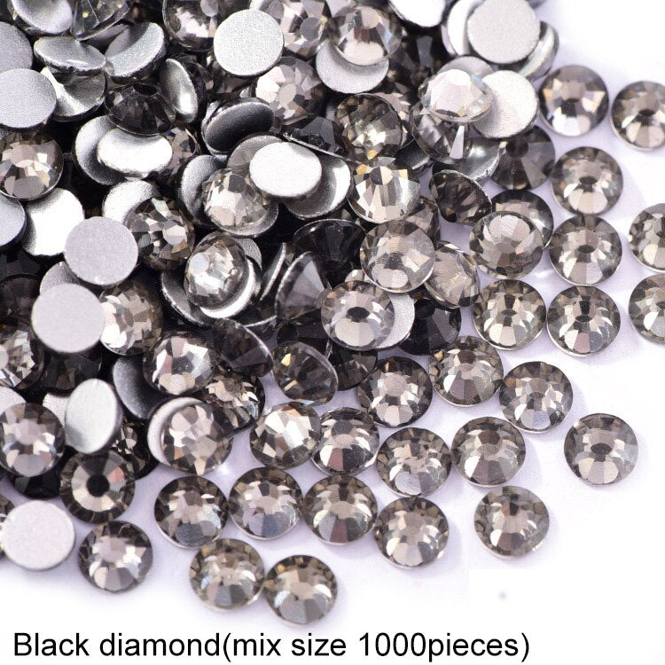 2020 New 1 Pack Flatback 3D Glass Swarovsky DIY Nails Rhinestones Art Decoration Shiny Crystal Stones Gems Manicure