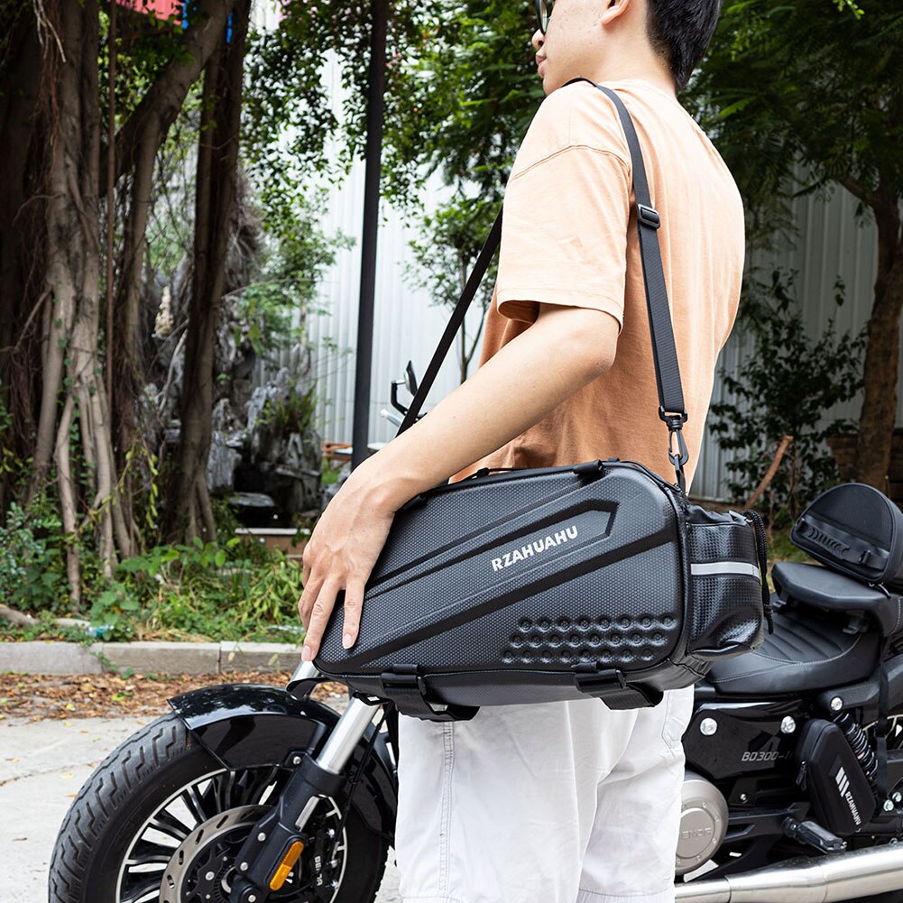 RZAHUAHU Bicycle Trunk Bag Large Capacity Multifunctional Cycling Mountain Bike Saddle Rear Rack Luggage Carrier Tail Seat Bag