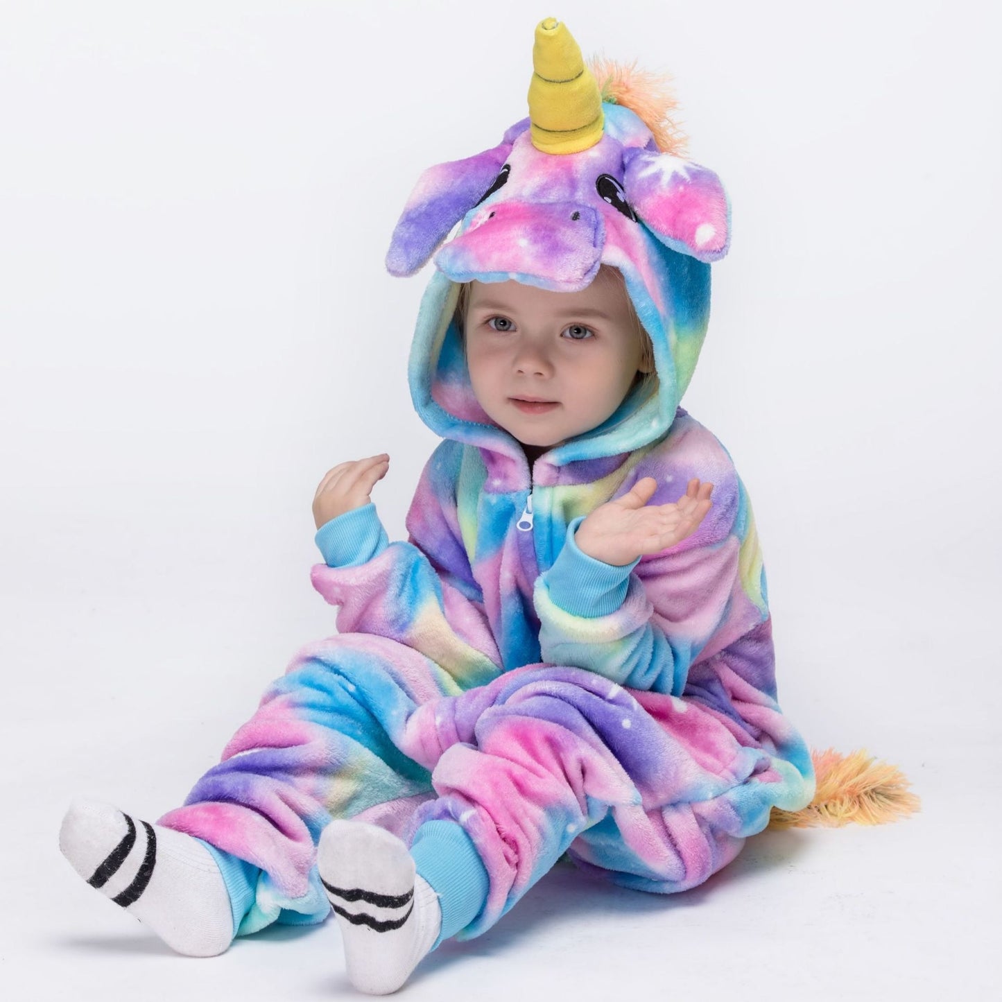 Unicorn Pajamas Onesie Kids Kigurumi Pyjama Panda Licorne Stitch Pijama Boy Girl Flannel Pajama Christmas Party Cosplay Clothes