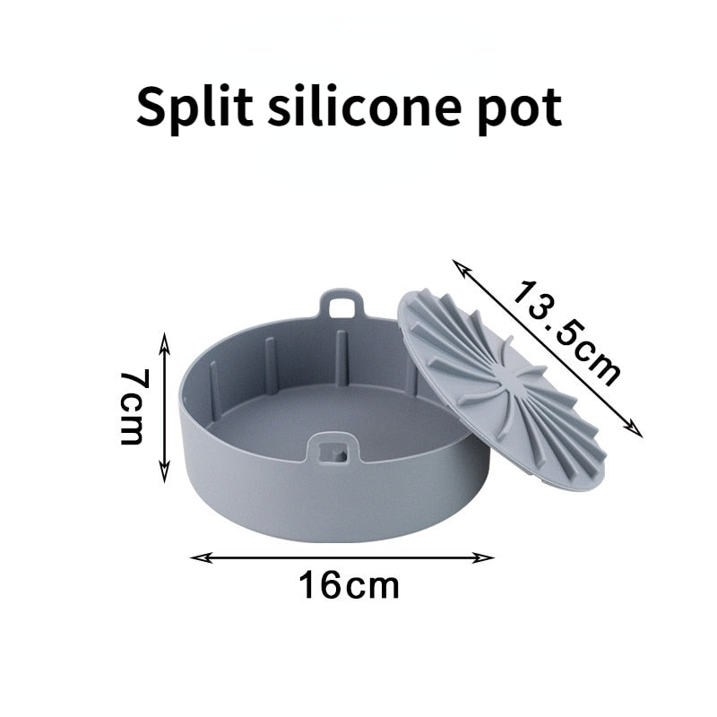 Air Fryer Silicone Nonstick Pans Airfryer Accessories Reusable Baking Dishes Baking Basket Baking Tool Tray Silicone Pad Pan