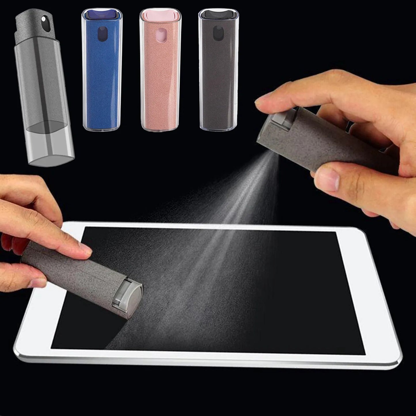 Multifunctional 2 in 1 Phone Screen Cleaning Spray Bottle With Polishing Cloth Touch Screen Cleaning Tool For Apple iPhone iPad