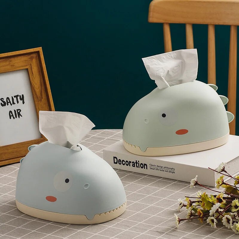 Dinosaur Plastic Tissue Box Wet Tissue Holder Baby Wipes Paper Storage Box Paper Towel Organizer Napkin Dispenser Kitchen Supply