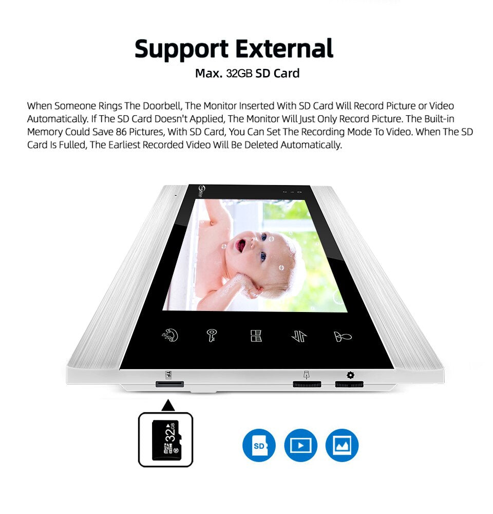 Tuya Video Intercom For Home Doorbell Wifi Video Door Entry Tuya App Remote Control Unlock Smart Home Video Door Phone Intercom