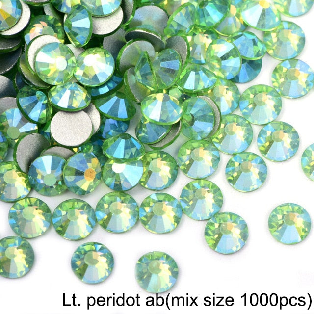 2020 New 1 Pack Flatback 3D Glass Swarovsky DIY Nails Rhinestones Art Decoration Shiny Crystal Stones Gems Manicure