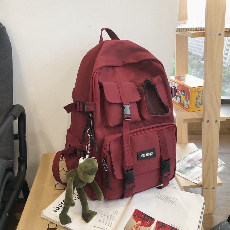 2023 Women School Backpack Black Nylon Bagpack  Female Anti Theft Rucksack Casual Lady Travel Backpacks Korean Back Pack Mochila