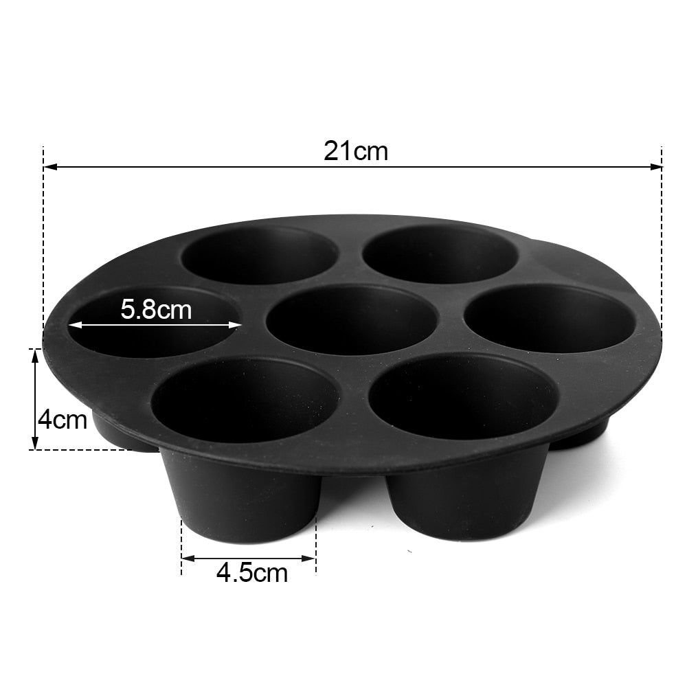 Air Fryer Silicone Nonstick Pans Airfryer Accessories Reusable Baking Dishes Baking Basket Baking Tool Tray Silicone Pad Pan