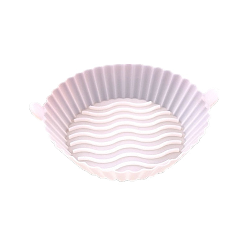 Air Fryer Silicone Nonstick Pans Airfryer Accessories Reusable Baking Dishes Baking Basket Baking Tool Tray Silicone Pad Pan